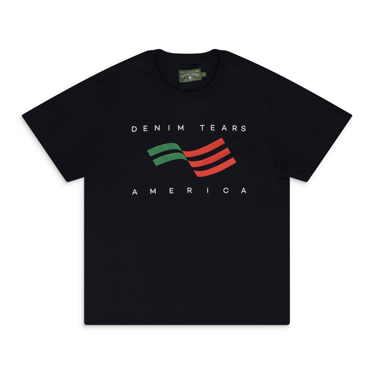 Denim Tears America Graphic Short Sleeve Tee Black Streetwear T‑Shirt
