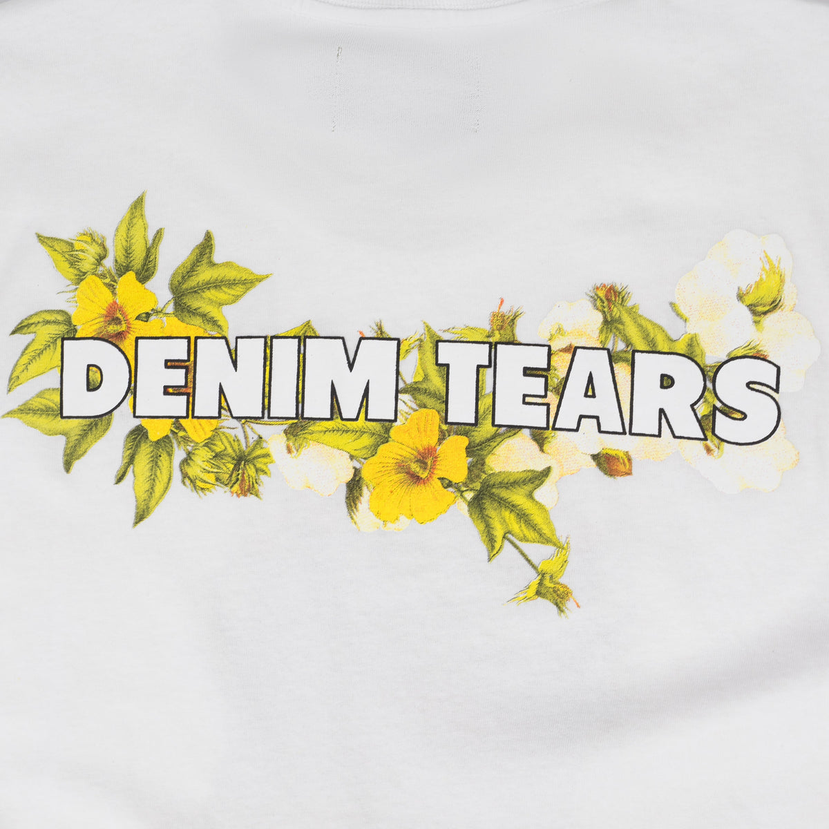 Denim Tears White Crown Made of Cotton T-Shirt