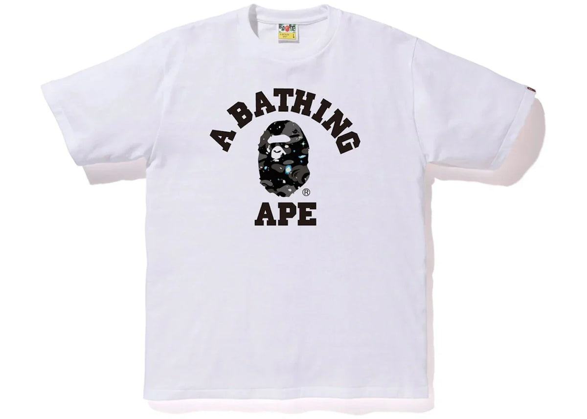 BAPE Space Camo College Tee White
