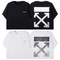 Off-White Cracked Texture Arrow Logo T-Shirt