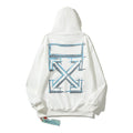 Off-White White Blue Sketch Frame Arrow Hoodie