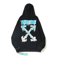 Off-White Black Blue Glacier Melt Arrow Hoodie