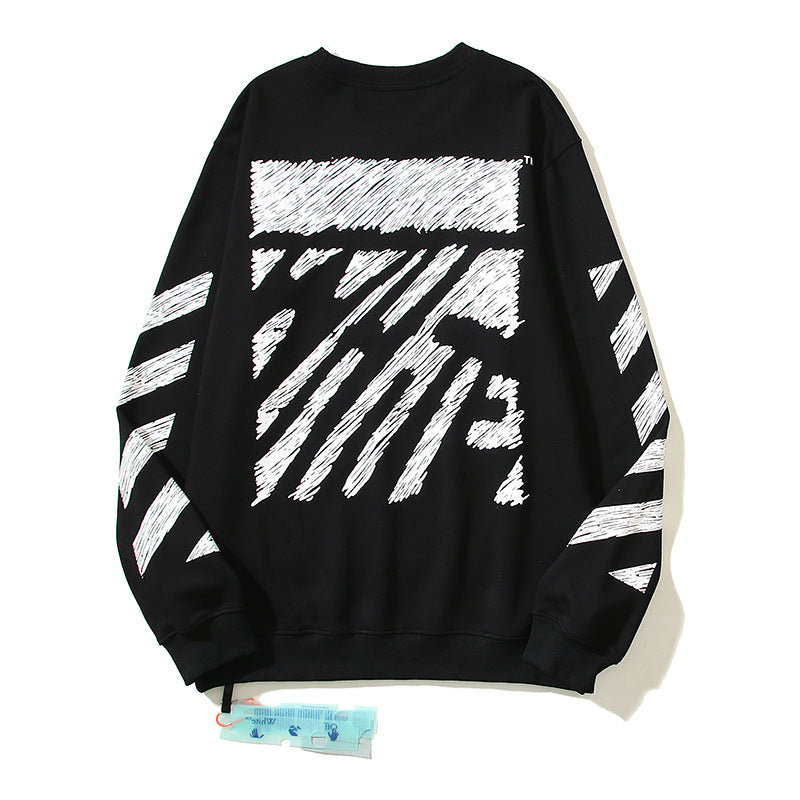 Off-White Black Sketch Diagonal Arrow Crewneck Sweatshirt