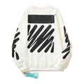 Off-White White Bold Block Scribble Arrow Crewneck Sweatshirt